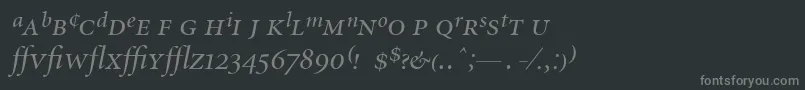 fuente MinionExpertDisplayItalic – Fuentes Grises Sobre Fondo Negro
