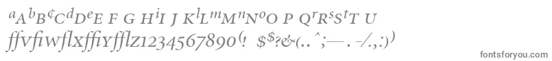 fuente MinionExpertDisplayItalic – Fuentes Grises Sobre Fondo Blanco