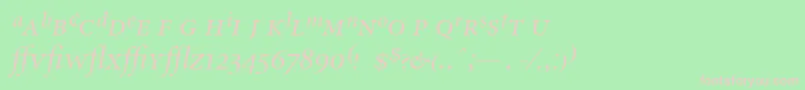 MinionExpertDisplayItalic Font – Pink Fonts on Green Background