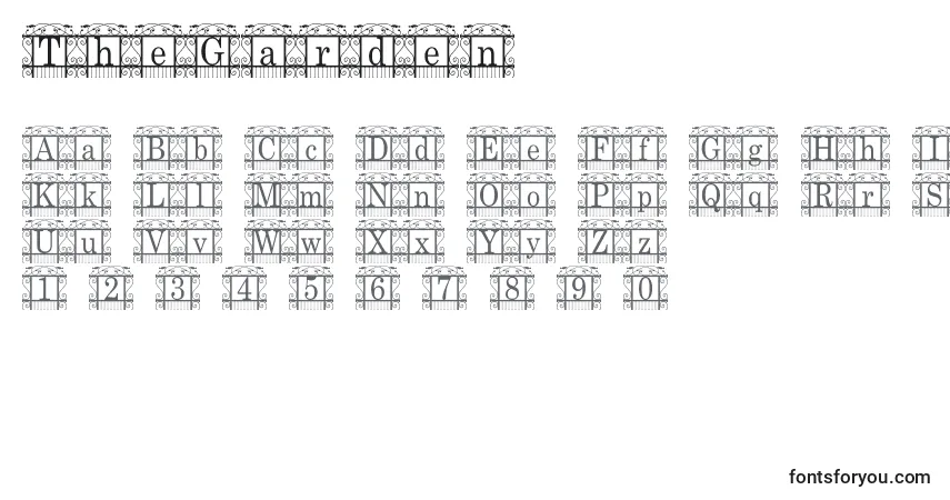 TheGarden Font – alphabet, numbers, special characters