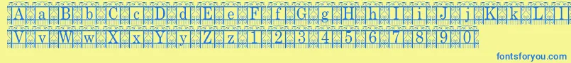 TheGarden Font – Blue Fonts on Yellow Background