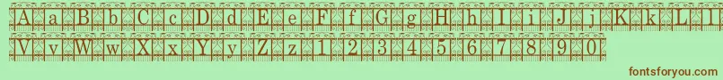 TheGarden Font – Brown Fonts on Green Background