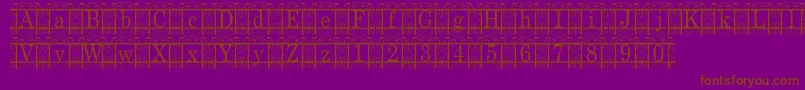 TheGarden-Schriftart – Braune Schriften auf violettem Hintergrund
