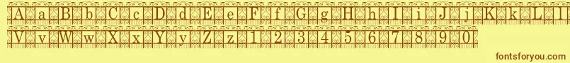 TheGarden Font – Brown Fonts on Yellow Background