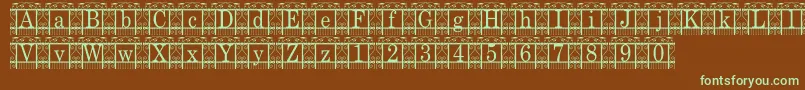 TheGarden-fontti – vihreät fontit ruskealla taustalla