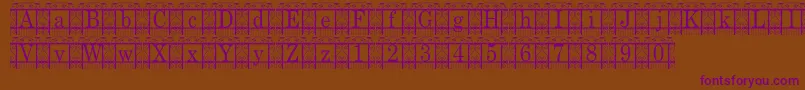 TheGarden Font – Purple Fonts on Brown Background