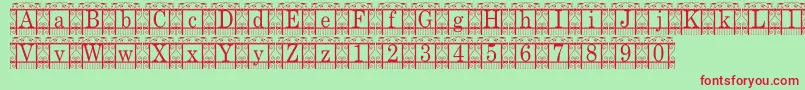 TheGarden-fontti – punaiset fontit vihreällä taustalla