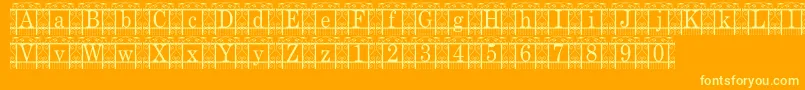 フォントTheGarden – オレンジの背景に黄色の文字