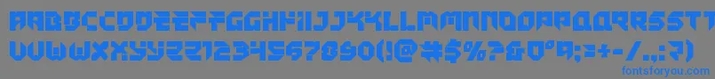 Tokyodrifterstaight-Schriftart – Blaue Schriften auf grauem Hintergrund