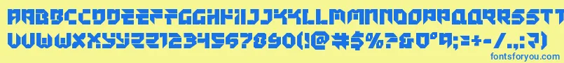 Tokyodrifterstaight Font – Blue Fonts on Yellow Background