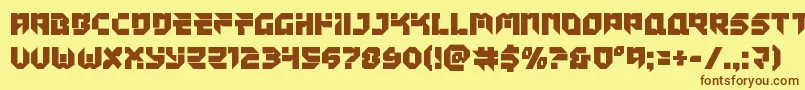 Tokyodrifterstaight-fontti – ruskeat fontit keltaisella taustalla