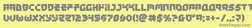 Tokyodrifterstaight Font – Gray Fonts on Yellow Background