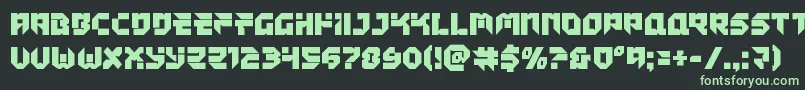 フォントTokyodrifterstaight – 黒い背景に緑の文字