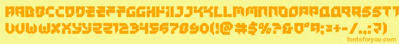 Tokyodrifterstaight Font – Orange Fonts on Yellow Background