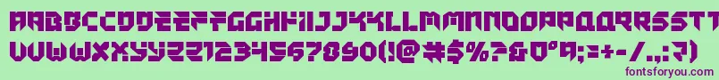 Tokyodrifterstaight Font – Purple Fonts on Green Background