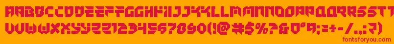 Tokyodrifterstaight Font – Red Fonts on Orange Background