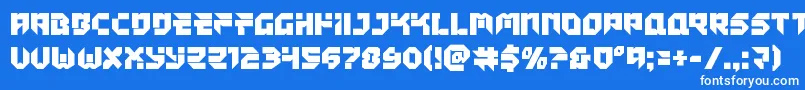 Tokyodrifterstaight Font – White Fonts on Blue Background