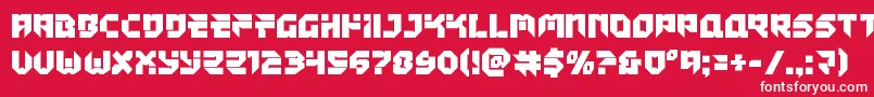 Tokyodrifterstaight Font – White Fonts on Red Background