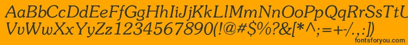Memory Font – Black Fonts on Orange Background
