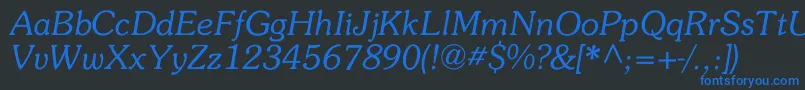 Memory Font – Blue Fonts on Black Background