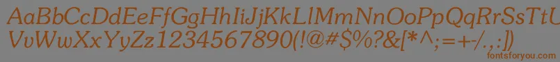 Memory Font – Brown Fonts on Gray Background