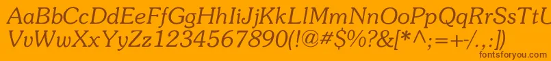 Memory Font – Brown Fonts on Orange Background