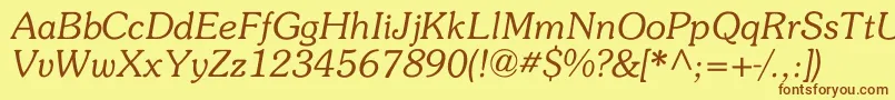Memory Font – Brown Fonts on Yellow Background