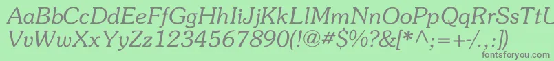 Memory Font – Gray Fonts on Green Background