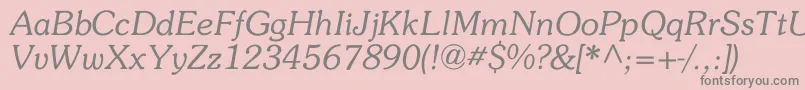 Memory Font – Gray Fonts on Pink Background