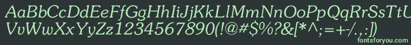 Memory Font – Green Fonts on Black Background