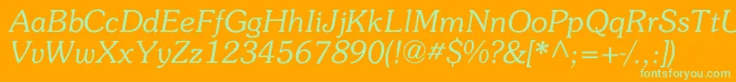 Memory Font – Green Fonts on Orange Background