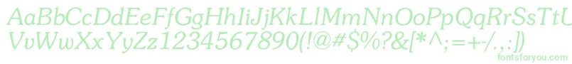 Memory Font – Green Fonts on White Background