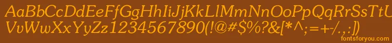 Memory Font – Orange Fonts on Brown Background