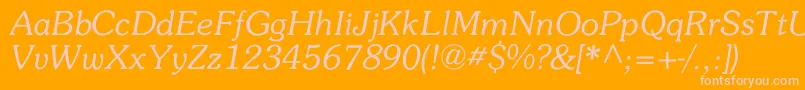 Memory Font – Pink Fonts on Orange Background