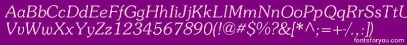 Memory Font – Pink Fonts on Purple Background