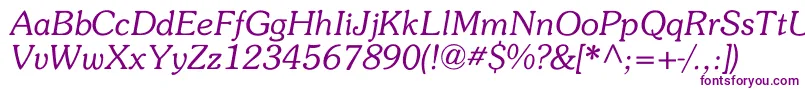 Memory Font – Purple Fonts on White Background