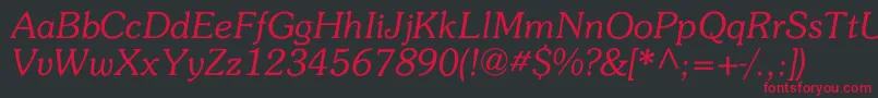 Memory Font – Red Fonts on Black Background