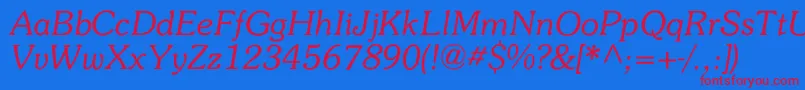 Memory Font – Red Fonts on Blue Background