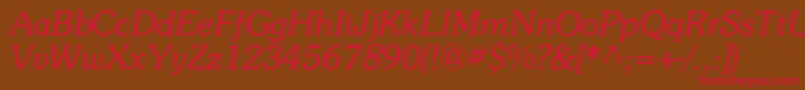 Memory Font – Red Fonts on Brown Background