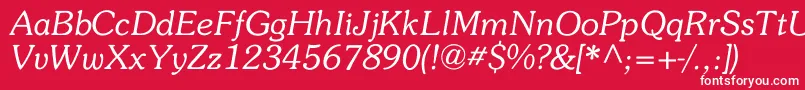Memory Font – White Fonts on Red Background