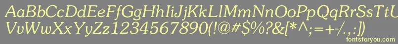 Memory-Schriftart – Gelbe Schriften auf grauem Hintergrund