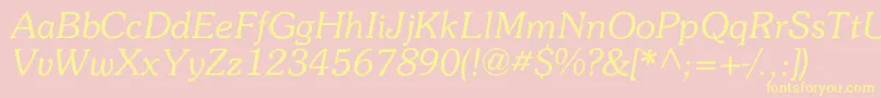 Memory Font – Yellow Fonts on Pink Background