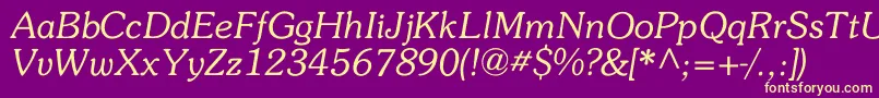 Memory Font – Yellow Fonts on Purple Background
