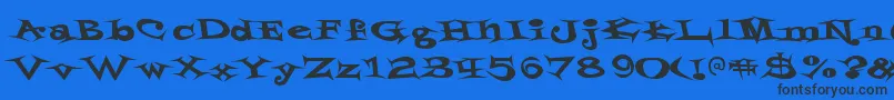 StyrofoamfeelingsRegular Font – Black Fonts on Blue Background