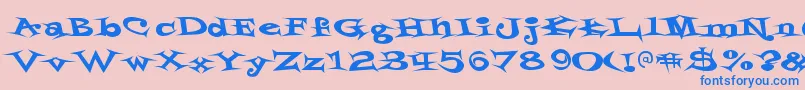 StyrofoamfeelingsRegular Font – Blue Fonts on Pink Background