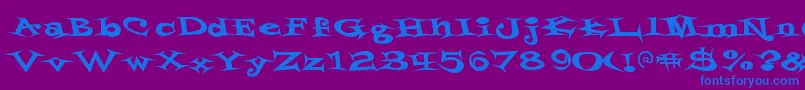 StyrofoamfeelingsRegular Font – Blue Fonts on Purple Background