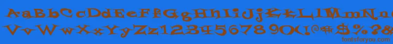 StyrofoamfeelingsRegular Font – Brown Fonts on Blue Background