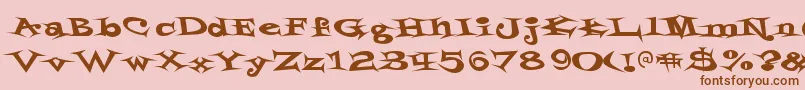 Police StyrofoamfeelingsRegular – polices brunes sur fond rose