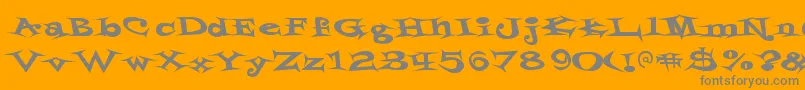 StyrofoamfeelingsRegular Font – Gray Fonts on Orange Background