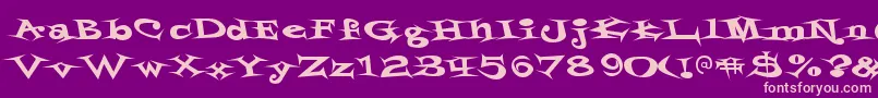 StyrofoamfeelingsRegular Font – Pink Fonts on Purple Background